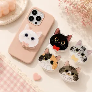 Kawaii Cat Face Magsafe Phone Grip, Cute Kitty Magnetic Pop Socket & Kickstand, Phone Holder for Cat Lovers