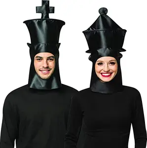 King & Queen Couples Chess Piece Halloween Mask Set