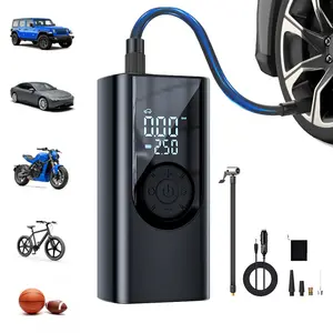 Portable Air Compressor Tire Inflator, Cordless Tire Inflator with Auto Shutoff and LED Light, 4500mAh Battery-Powered Bicycle Pump, Suitable for Cars, Motorcycles, Bicycles, Balls, and More