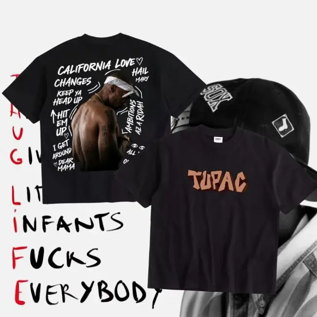 2Pac Rapper Shirt – Classic Rapper Graphic Sweatshirt Featuring Tupac Shakur – Hip Hop Culture Fashion, Made in USA