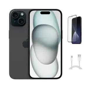 Refurbished Apple iPhone 15 (Fully Unlocked) A2846 Acceptable Condition with Tempered Glass Screen Protector & 1 Year Warranty