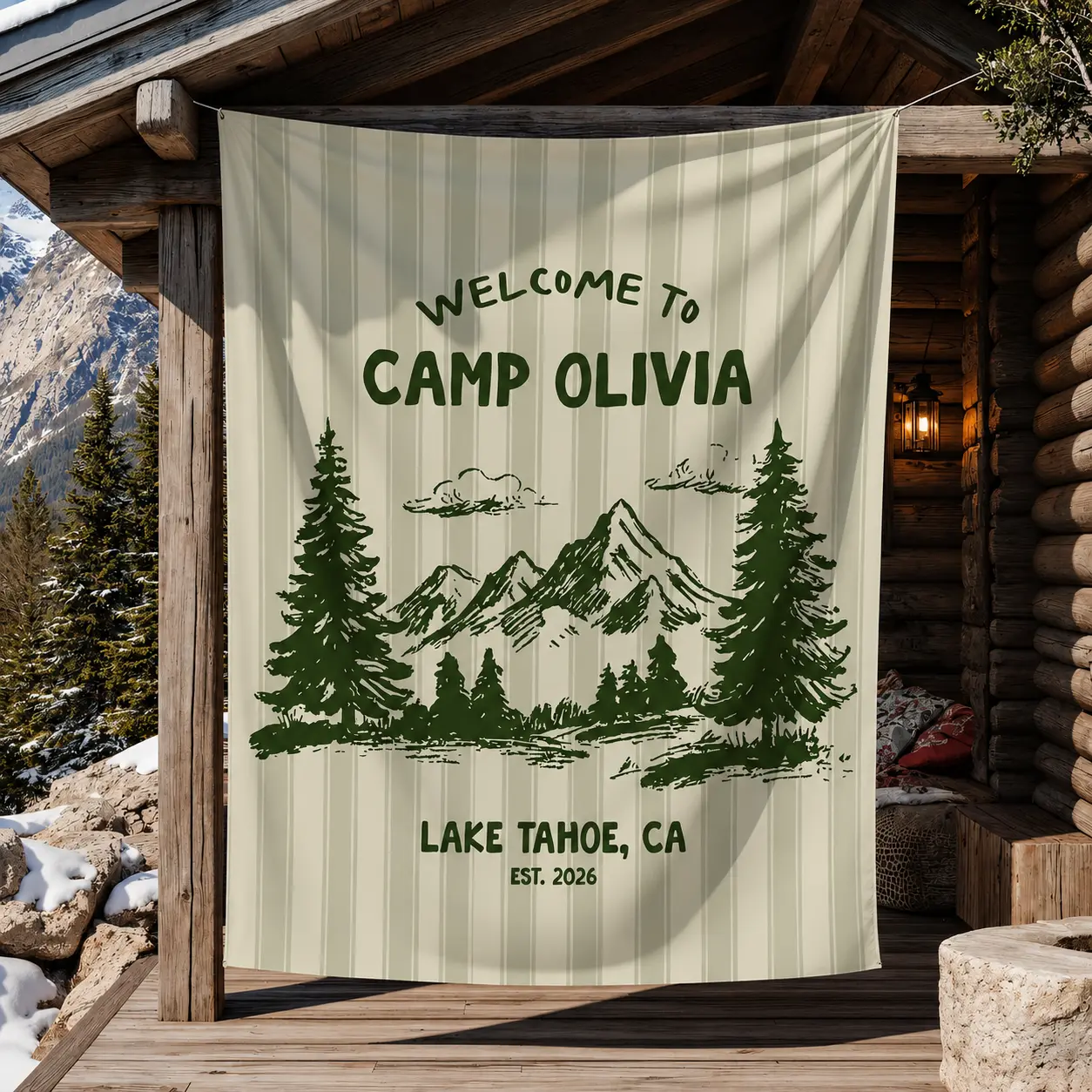 Wall Hanging Decor Camp Bachelorette Tapestry Welcome To Camp Custom Outfit