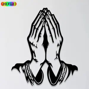 1pc Praying Hands Metal Wall Art,Praying Hands Statue Mural, Ideal Gift for Easter, Christmas, Religious Decor Enthusiasts, Rust-Resistant Metal Wall Decor Wall Sculptures, Perfect for Indoor Wall & Outdoor Fence Spiritual Enthusiasts