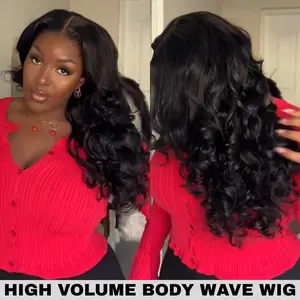 [Updated with Drawstring] QTHAIR 250% density Wig Glueless High Volume Layered Curls Body Wave Jet Black Body Wave Hair 5x5 HD Transparent Closure Lace Wig Hairstylist Customized 100 Human Hair Wig For Black Women