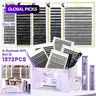 Mixed-Length DIY Lash Clusters Kit, Diy Lash Set, Individual Cluster Lash, Natural-Look False Eyelash Extensions with Bond & Seal, Remover, Tweezers & Eyelash Curler #GLOBAL PICKS
