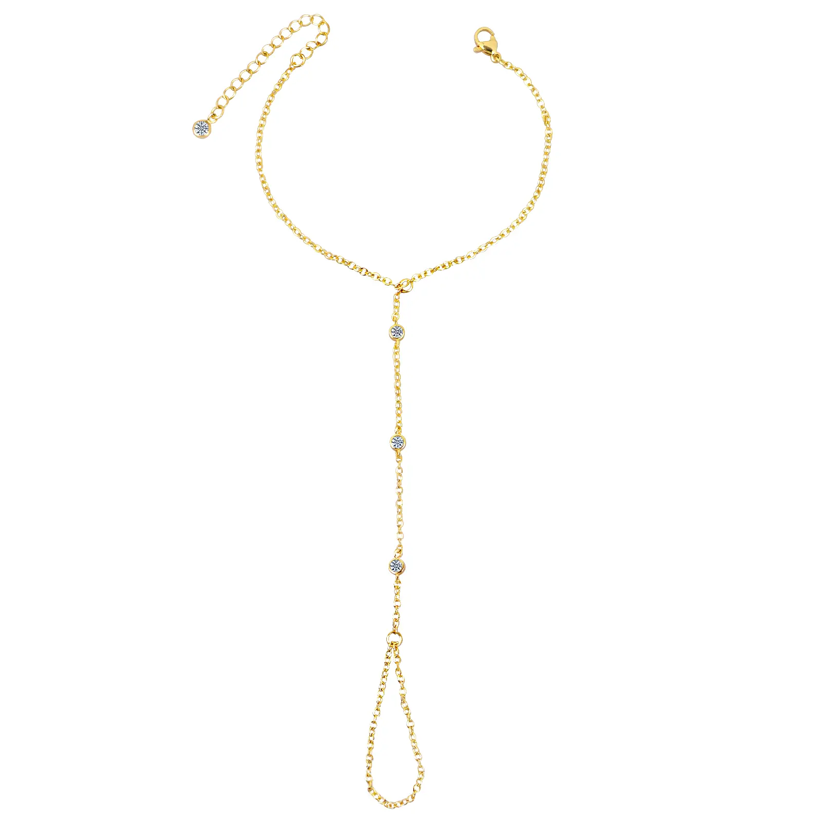 Hand Chain Gold Bracelets for Women Trendy Finger Ring Slave Bracelet Dainty Chain Hand Jewelry Trendy Gifts