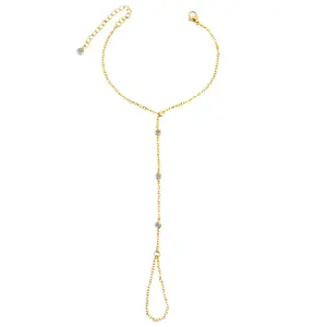 Hand Chain Gold Bracelets for Women Trendy Finger Ring Slave Bracelet Dainty Chain Hand Jewelry Trendy Gifts,mothers day gift,womens gifts