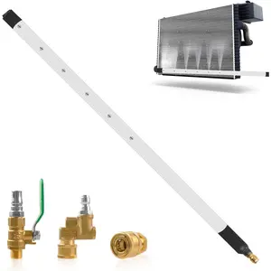 39'' Radiator Wand, Air Car Radiator Cleaner Wand, Radiator Flush and Cleaner Tool, Radiator Pressure Washer Tool for Car Truck RV Washer Wand with 6 Nozzle Tips