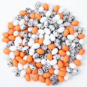 120 Pcs Mini Resin Easter Eggs, Easter Eggs Decor Resin Vase Filler for Party Spring Crafts Home Decor DIY Party Supplies