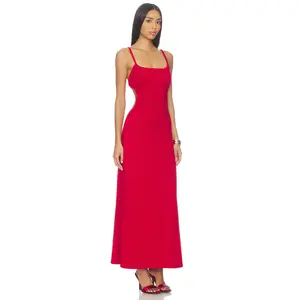 SEVEN WONDERS Myla Braided Cut Out Maxi Dress in Red