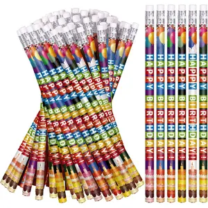 Birthday Pencils for Students Happy Birthday Pencil Bulk Colorful  Pencils Teacher Classroom Birthday Gifts Party Supplies (72)