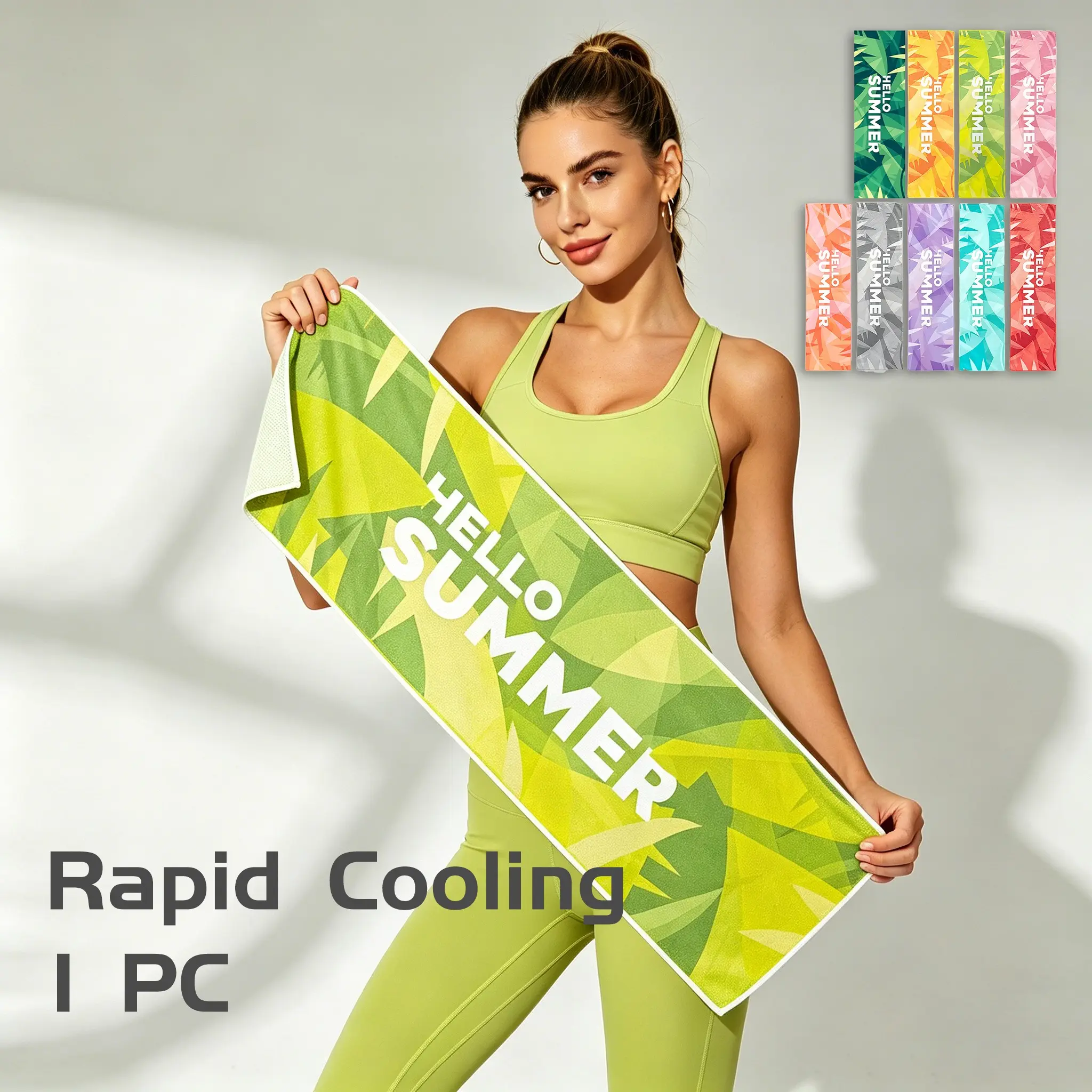 Reusable Cooling Towel, Breathable Soft Cold Towel for Running, Cycling, Hot Weather Relief, Absorbent Breathable Towel