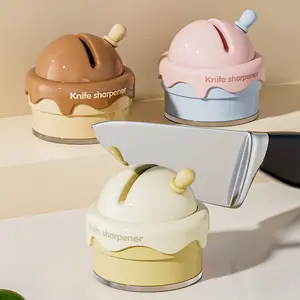 Ice Cream Shaped Knife Sharpener for Home Kitchen, Manual Quick Knife Sharpening Tool, Professional Design Model Xinghao