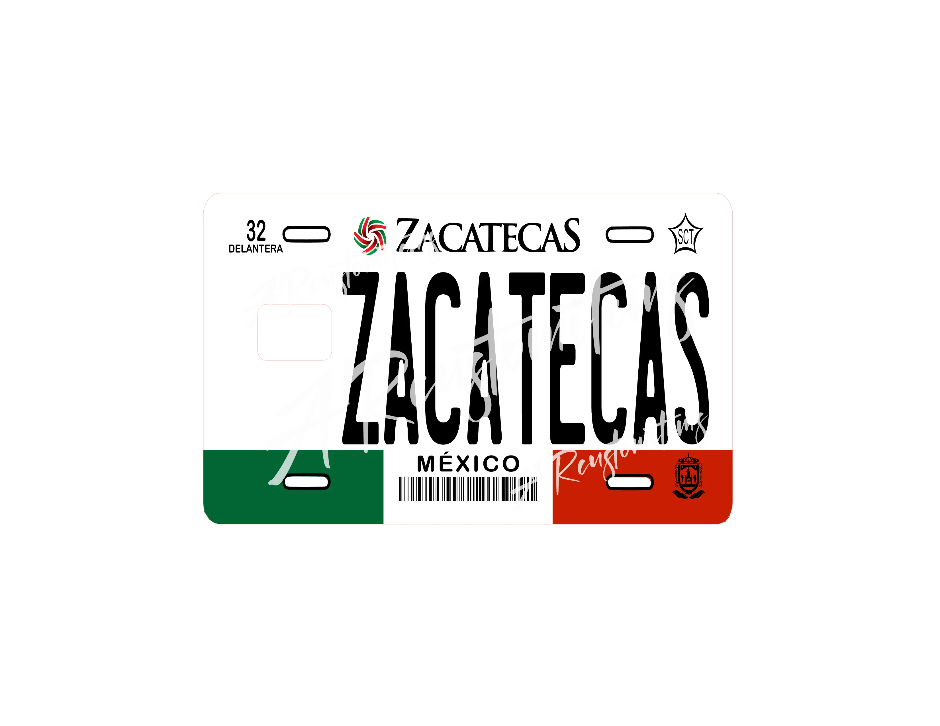 Pegatinas decorativas Zacatecas para tarjeta de débito, incluye 2 stickers