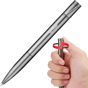 Spinning Ballpoint Pen for  , Retractable  Metal Pen with Spinner, Fun Desk  for Work & Office, Ideal  for Men Women Students, Titanium Grey Finish.
