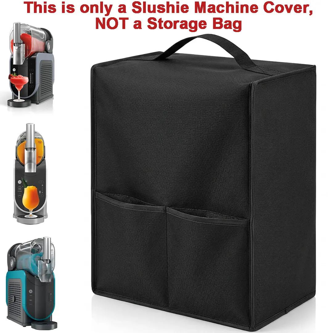 Slushie Machine Cover for Ninja FS300/FS301/FS301C/ FS299 SLUSHi Maker, Ninja Slushie  Heavy Duty Waterproof Case for Frozen Drink Machine (Black)