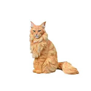 JXK Studio Maine Coon Cat 2.0 Figurine Resin Cat Statue for Desktop