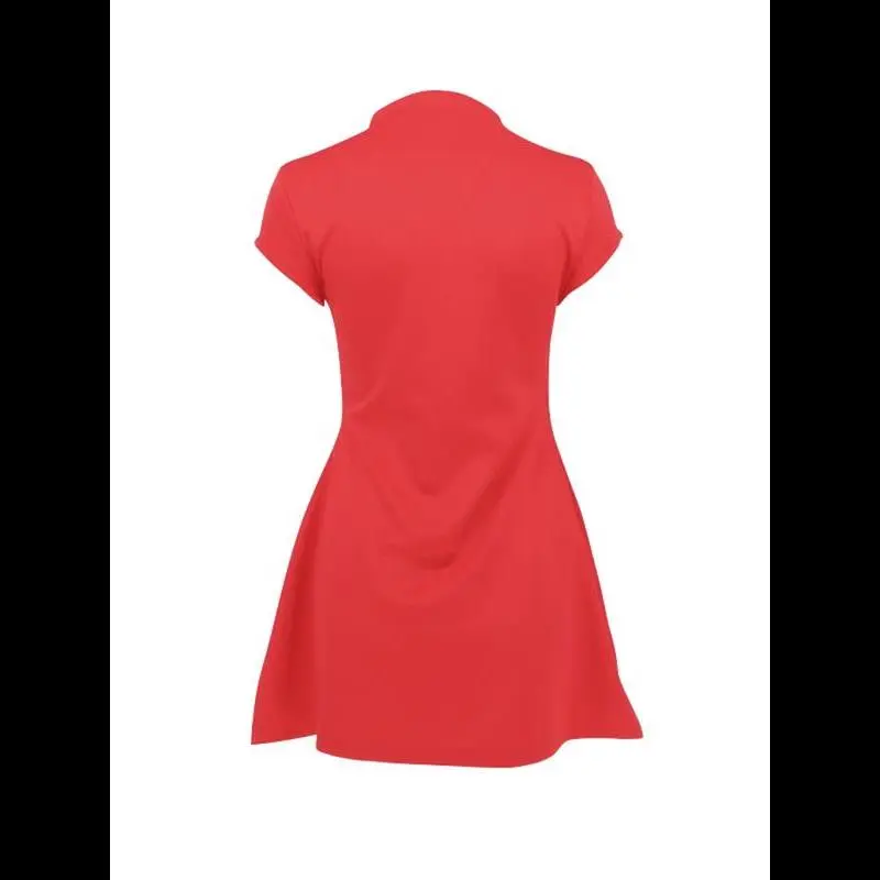 Women's Plain Fake Pocket Mock Neck A Line Dress, Casual Cap Sleeve Short  Dress for Summer, Women's Clothing for Daily Wear - TikTok Shop