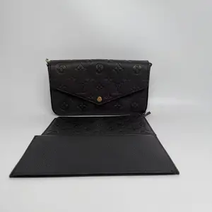 Pre-owned Louis Vuitton canvas Crossbody Bags felicie pochette black【BF 12Z】【Senza 1】