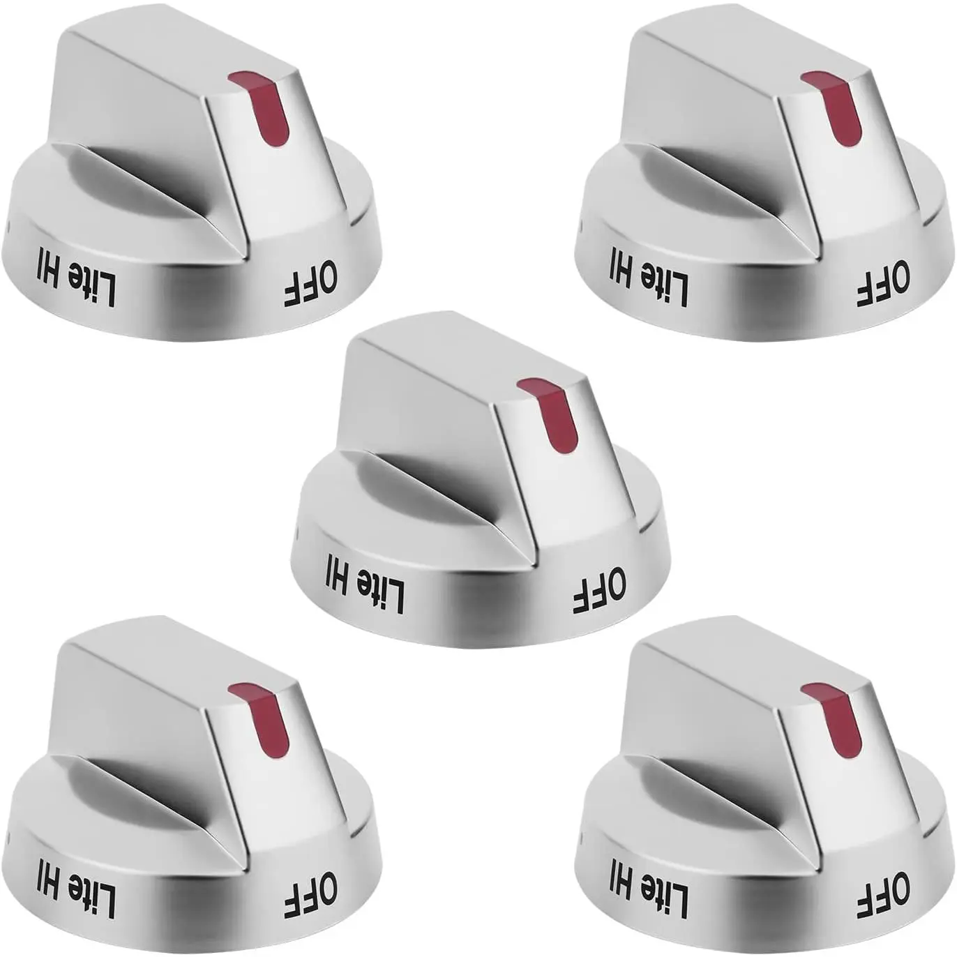 Upgraded DG94-03950 (5PCS) Gas Stove Knobs for  Stoves/Ovens, Fit for  Stove Knobs NX60A6511SS, NX60A6711SS