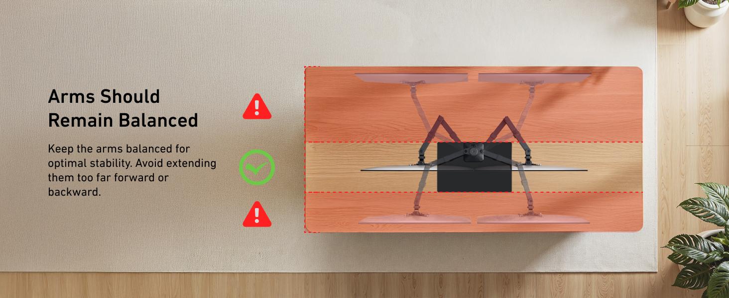 HUANUO Freestanding Dual Monitor Stand, 32 Inch Dual Monitor Mount for 2 Screens, Holds up to 19.8 lbs per Arm, Gaming Monitor Arm Riser with Tempered-Glass Base, Tilt, Swivel, Rotation, Black