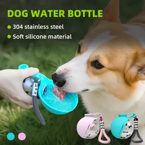 Stainless Steel Portable Dog Water Cup for Outdoor Adventures