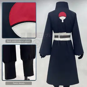 HOLOUN Anime Uchiha Obito Cosplay Costume Coat Elastic Pants Belt Gloves Cos Convention Gift Adult Version Unisex