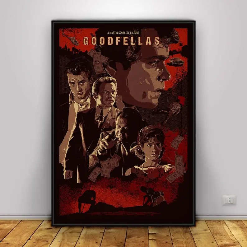 Goodfellas Poster, Robert De Niro Wall Art, Home Decor,  Kraft Paper Print, Gift Poster,  Movie Poster