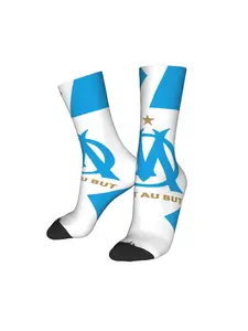 1 Pair Happy Funny Men's compression Sock Football Retro Harajuku Street Style Novelty Casual Crew Crazy Sock Gift Printed Christmas Halloween