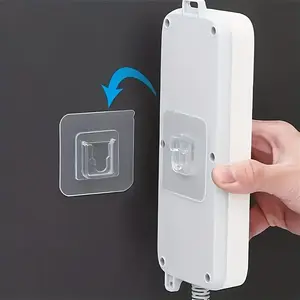 Strong adhesive wall practical hook, suitable for routers, sockets, photo frames, -waterproof, suitable for kitchen, bedroom, bathroom, office -easy to install, no drilling required, safe and durable