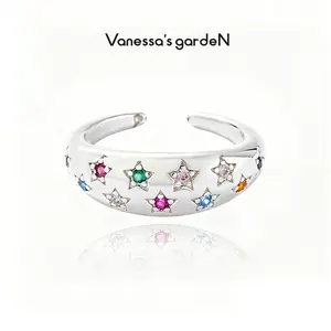 Vanessa's gardeN Multicolor Star Ring | While supplies last | Celestial Sparkle | Adjustable Fit | Lunar Stellar Collection |  Gift for Her