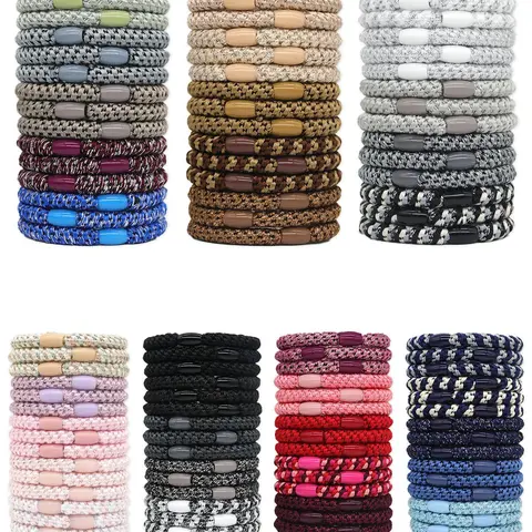 Colorblock Braided Hair Tie, High Stretch Hair Tie, Elastic Hair Accessory, Fashion for Women & Girls, Minimalist Headwear Suitable for Thick Hair, Elastic Hair Ties