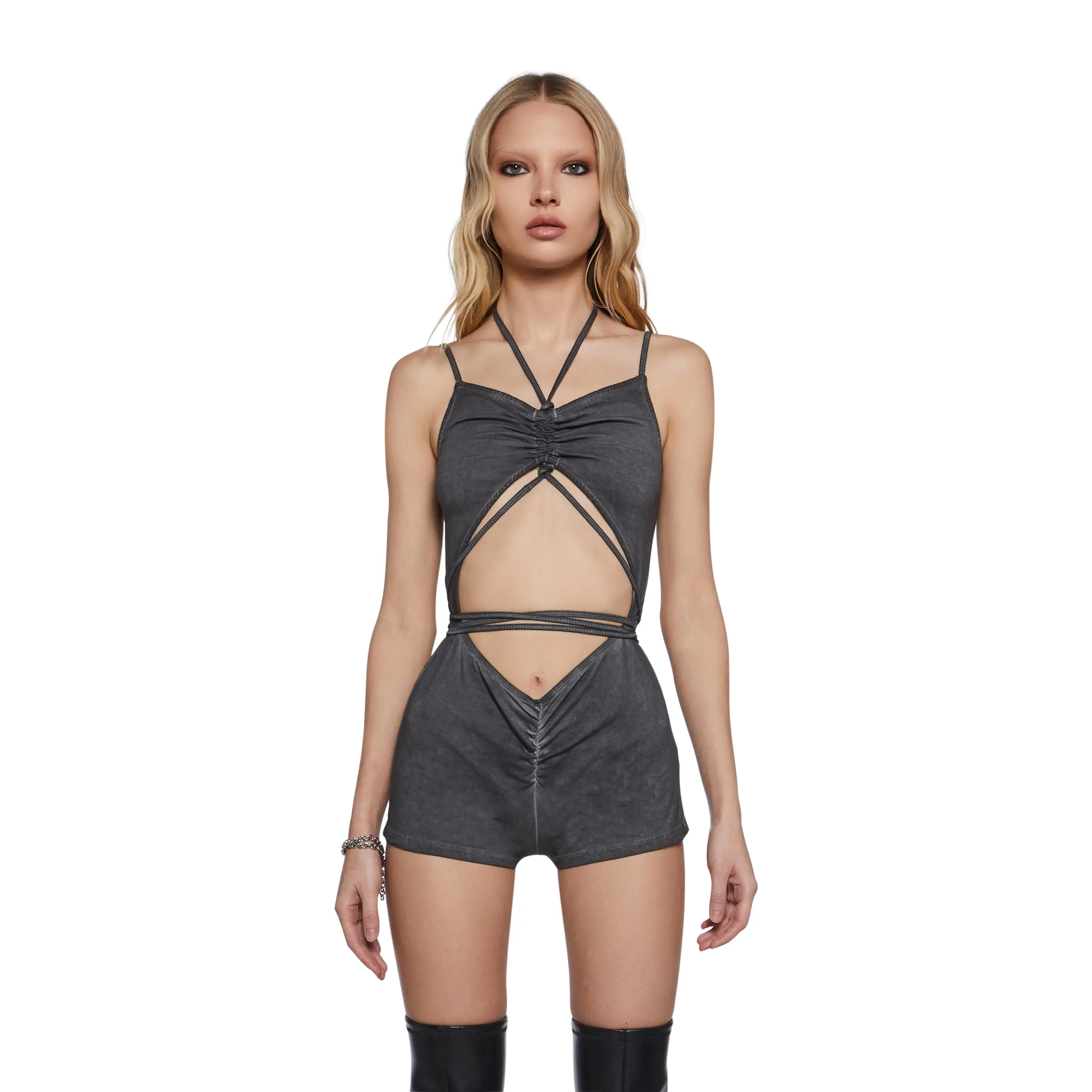 Chord Cut Out Romper