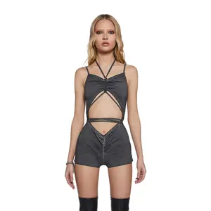 Chord Cut Out Romper