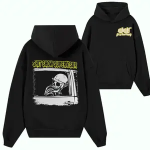 Dirty Diesel Supply “Shit Show Supervisor” Hoodie – Skeleton Driver Graphic Pullover for Truck Owners, Funny Mechanic Hoodie for Men & Women, Off-Road Truck Lifestyle Gift