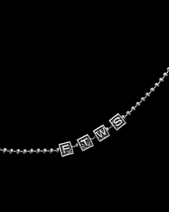 FTWS BLOCK CHARM NECKLACE