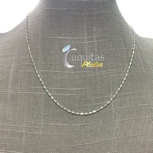 .925 silver military bar necklace 16” long