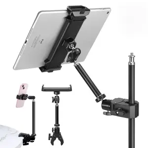Adjustable Universal Tablet Phone Stand Holder, Fits iPad iPhone 4.72-9.25 Inches, Compatible with Tablets and Smartphones, Sturdy Stand, Tablet Mount Stand, Durable Stand