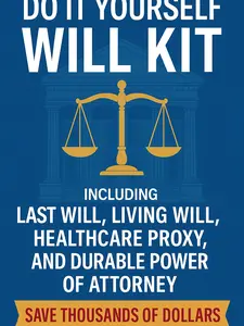 Do It Yourself Will Kit Comprehensive Legal Document Package with Last Will Living Will Healthcare Proxy & Durable Power of Attorney for Couples
