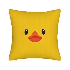 1PC Yellow Ducky Modernl Home Decor for Sofa Bedroom Office Car Farmhouse Zipper Closure Hand Washable Machine Washable Decorative Cushion Covers Without Pillow Cores