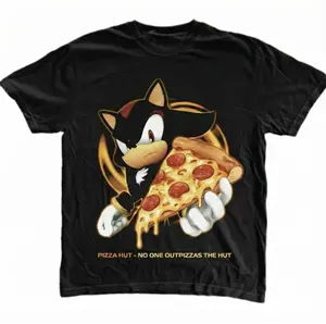 Take The Pizza T-Shirt, Shadow the Hedgehog Shirt, Sonic Shirt, Retro Video Game Comfort, Video Game Gift, Unisex Y2k Grunge Streetwear Top