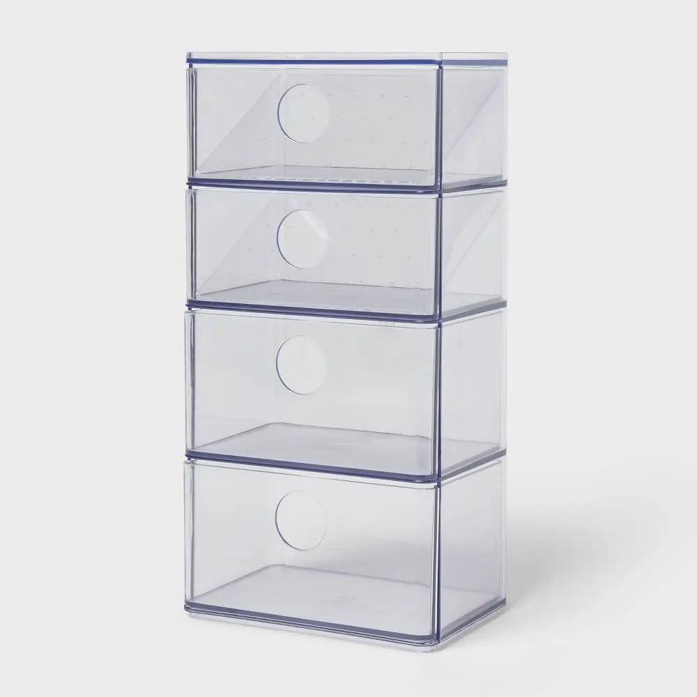 Acrylic Accessory Organizer with Drawer - Brightroom: Jewelry Storage Clear Acrylic Drawers 7-Piece Set