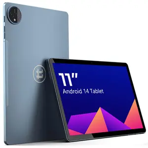 tabtoday 11 Inch Tablet with Case Android 14 Octa-Core Processor 128GB ROM 8GB RAM, HD Touchscreen, 7000mAh Battery, WiFi & 4G, Bluetooth, Pre Installed Apps - Blue