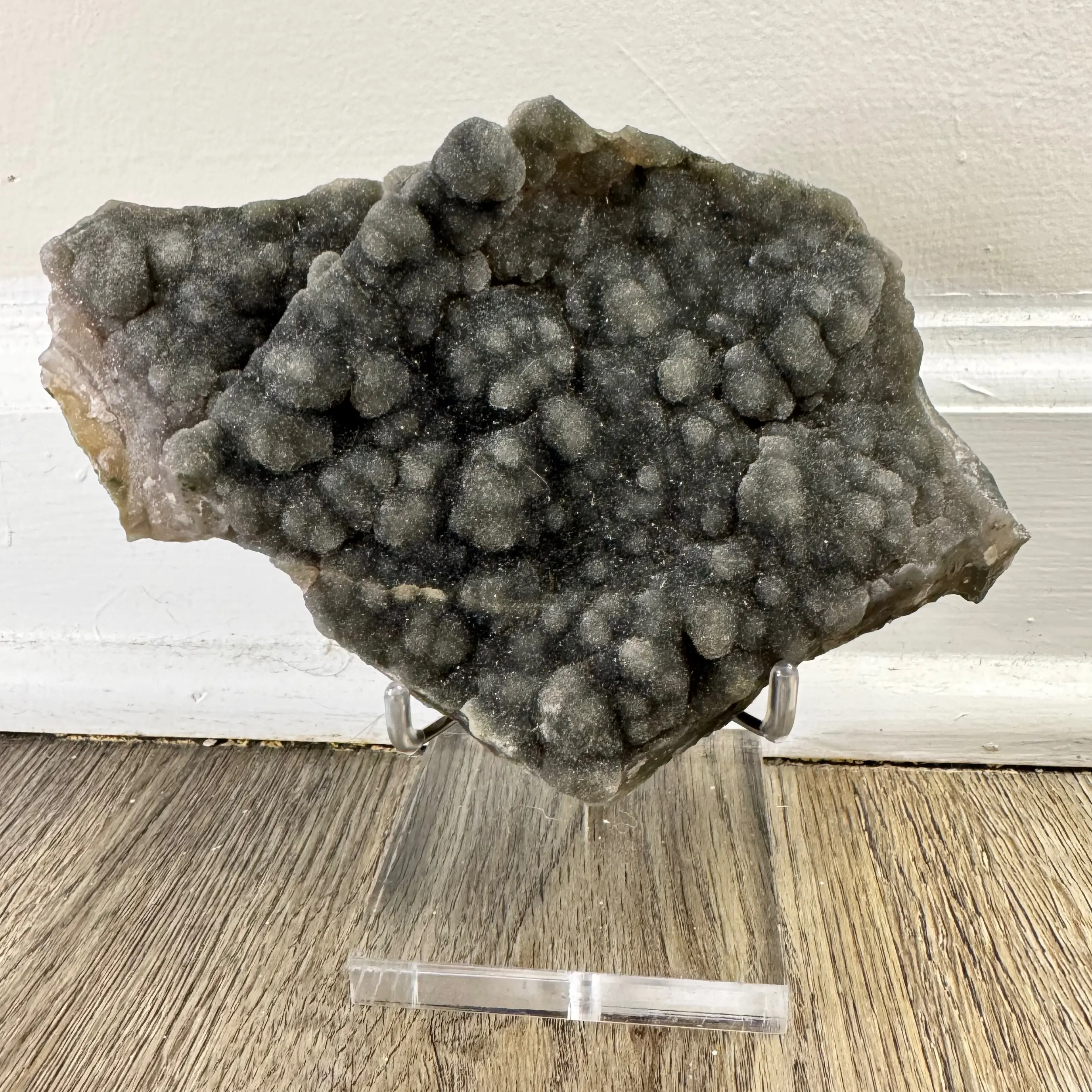 The Ophelia Collective Black Sugar Amethyst Specimen Protective Druzy Crystal for Shadow Work Transformation Inner Strength Natural Amethyst with Hematite Inclusions