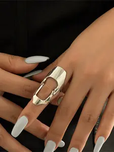 Personality Simple Men Geometry Jewelry Gift Punk Style Stackable Rings Knuckle Rings Female Finger Rings Korean Style Rings Armor Joint Rings