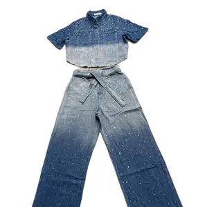 yesi set denim with righstone