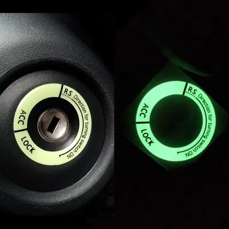 Car Ignition Ring Sticker One-click Start Luminous Fluorescent Ring Sticker Car Accessories Automotive Accessories