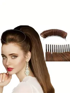 Bump Up Comb Clip Bun Hair, Half Ball Head Coil Beehive Fluffy Hair Styler Hair Comb Hair, Styling Clip Volume Maker Hair Insert for Women Girls DIY Hairstyle Beauty Tool Hair Clips Hair Volumizer Clip