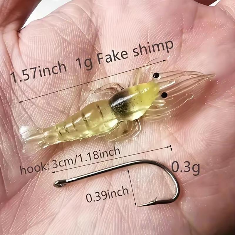 30pcs Realistic Shrimp Soft Lure for Freshwater & Saltwater Fishing