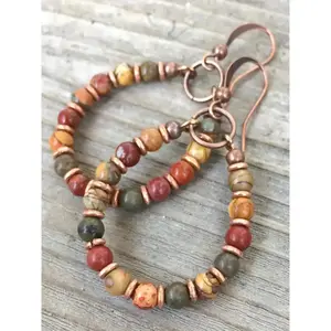 Vintage Creative Water Drop Beaded Earrings, Bohemian Vintage Ear Jewelry Memorial Gift, Unique Design for Women & Girls, Boho Style Jewelry